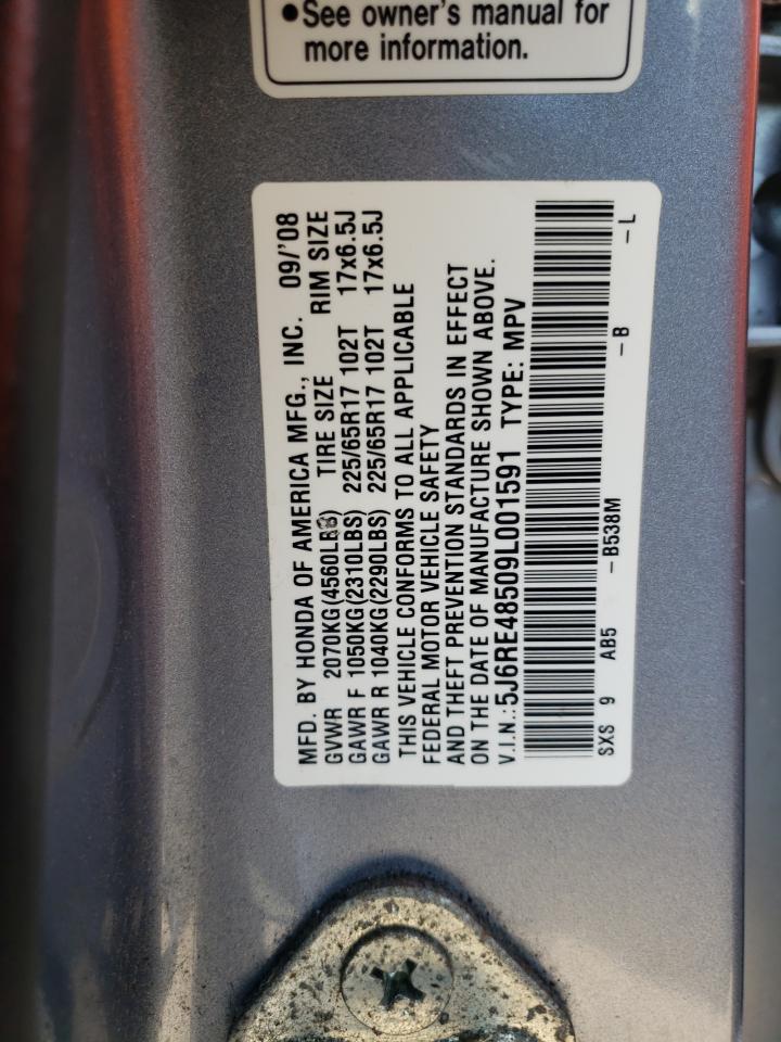 5J6RE48509L001591 2009 Honda Cr-V Ex