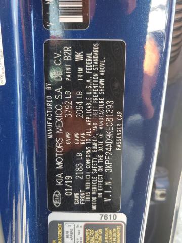 2019 Kia Forte Fe VIN: 3KPF24AD9KE081393 Lot: 58152584