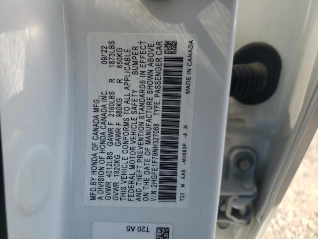 2HGFE1F79NH327068 2022 HONDA CIVIC - Image 12