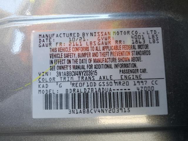 2022 Nissan Sentra Sv VIN: 3N1AB8CV4NY203915 Lot: 60321254