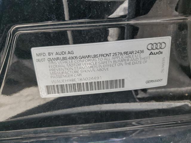 2008 Audi A4 S-Line 3.2 Quattro VIN: WAUEH98E18A024491 Lot: 57752564