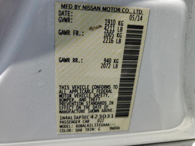 2014 Nissan Altima 2.5 VIN: 1N4AL3AP3EC423031 Lot: 57746954