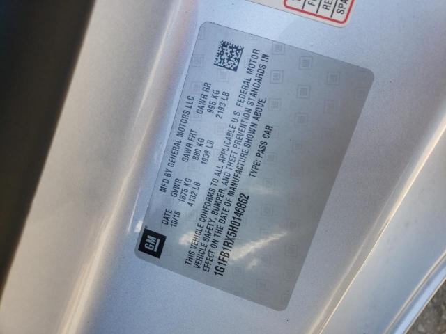 2017 Chevrolet Camaro Lt VIN: 1G1FB1RX5H0146862 Lot: 58683914