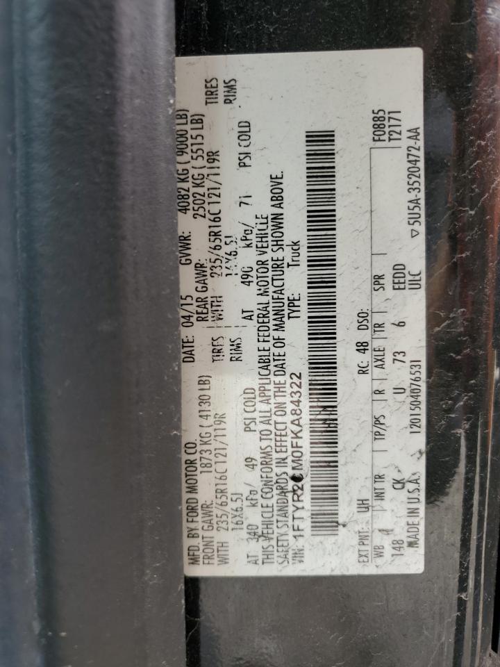 1FTYR2CM0FKA84322 2015 Ford Transit T-250