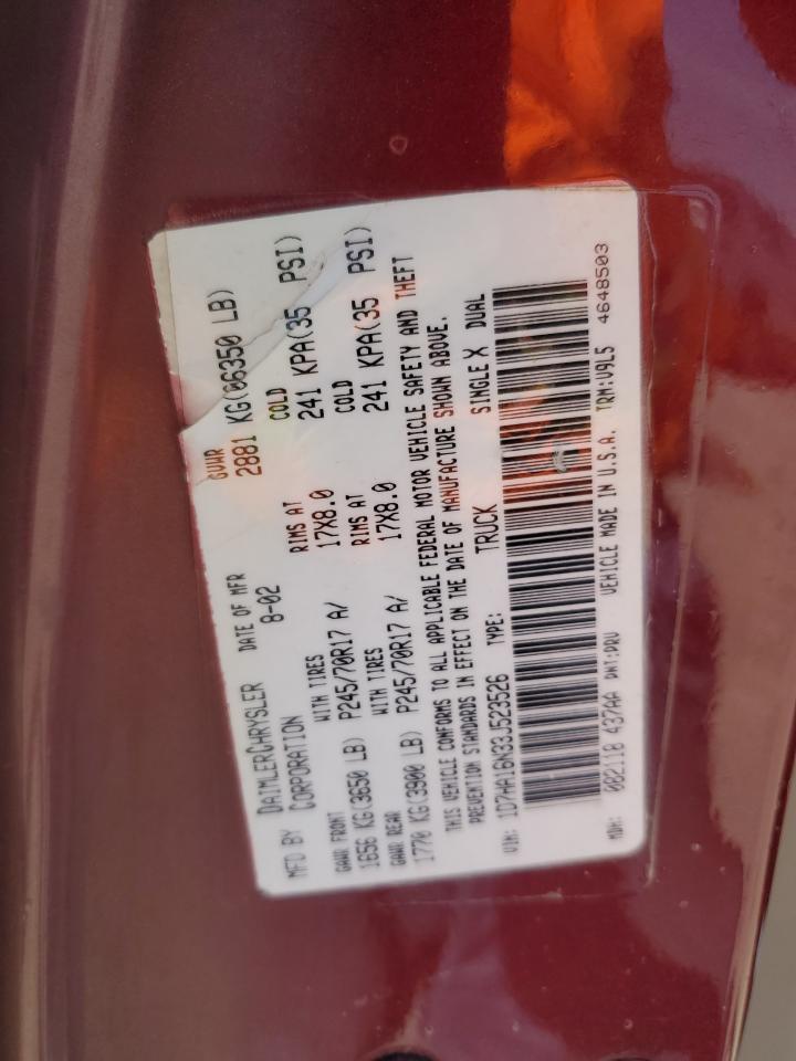 1D7HA16N33J523526 2003 Dodge Ram 1500 St