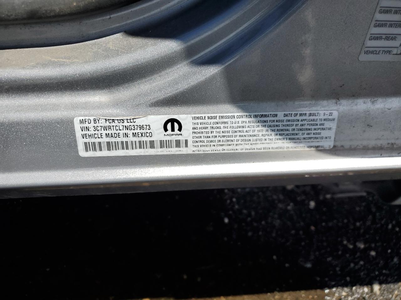 3C7WRTCL7NG379673 2022 Ram 3500