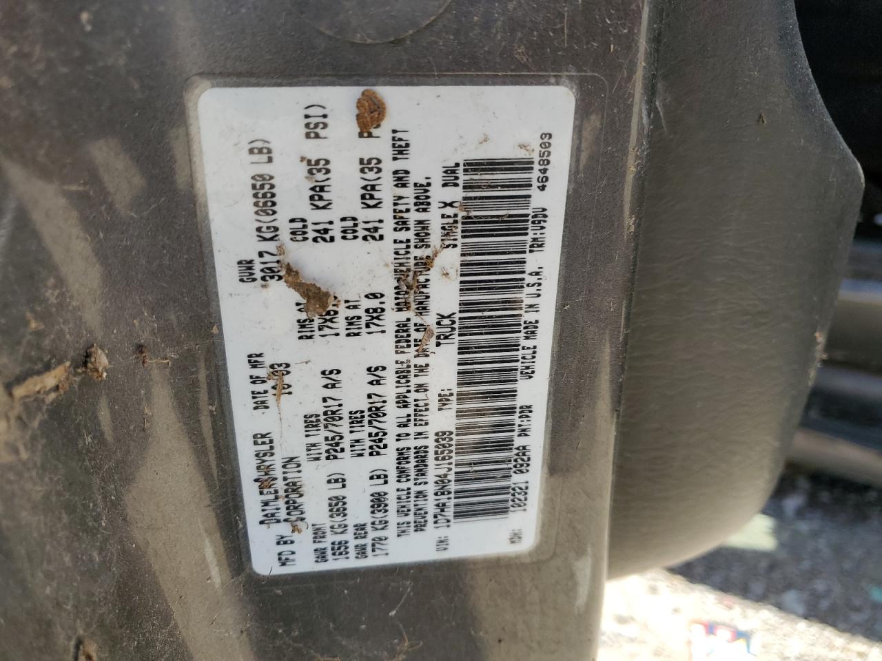 1D7HA18N04J165039 2004 Dodge Ram 1500 St