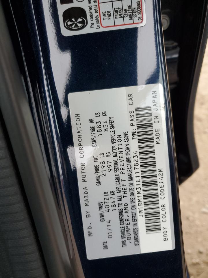 JM1BM1M31E1178234 2014 Mazda 3 Grand Touring