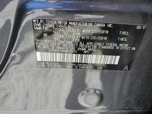 2017 Toyota Rav4 Limited VIN: 2T3DFREV4HW672854 Lot: 57164204