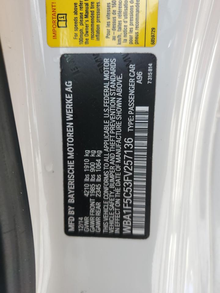 WBA1F5C53FV257136 2015 BMW 228 I