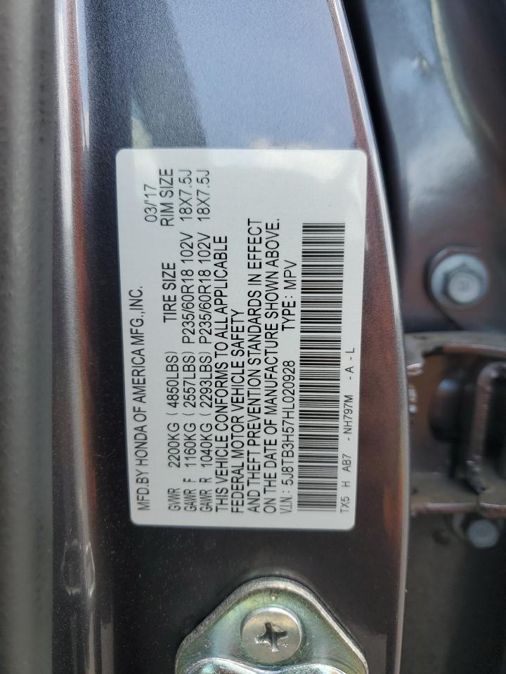 5J8TB3H57HL020928 2017 Acura Rdx Technology