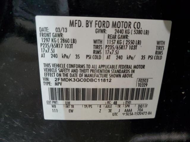 2013 Ford Edge Se VIN: 2FMDK3GC0DBC11812 Lot: 57751154