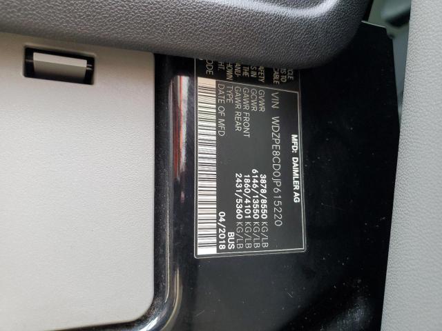 2018 Mercedes-Benz Sprinter 2500 VIN: WDZPE8CD0JP615220 Lot: 57281634