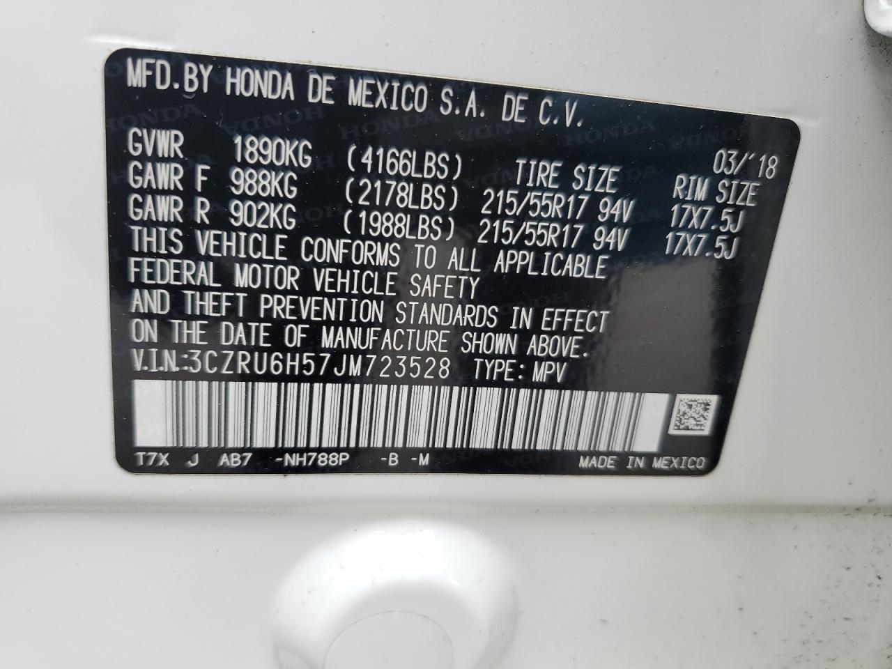 3CZRU6H57JM723528 2018 Honda Hr-V Ex