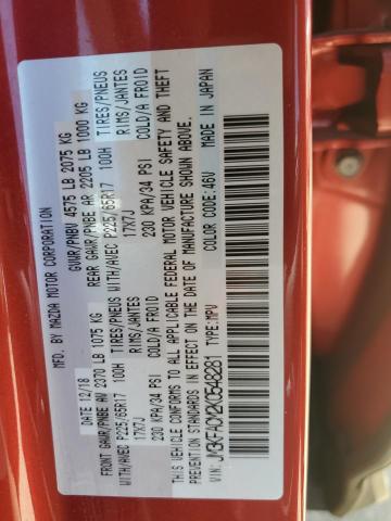 2019 Mazda Cx-5 Touring VIN: JM3KFACM2K0548281 Lot: 58789484