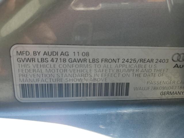 2009 Audi A4 Premium Plus VIN: WAUJF78K09N047186 Lot: 60134044