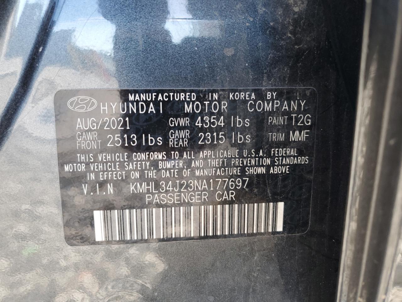 Lot #2978530202 2022 HYUNDAI SONATA LIM