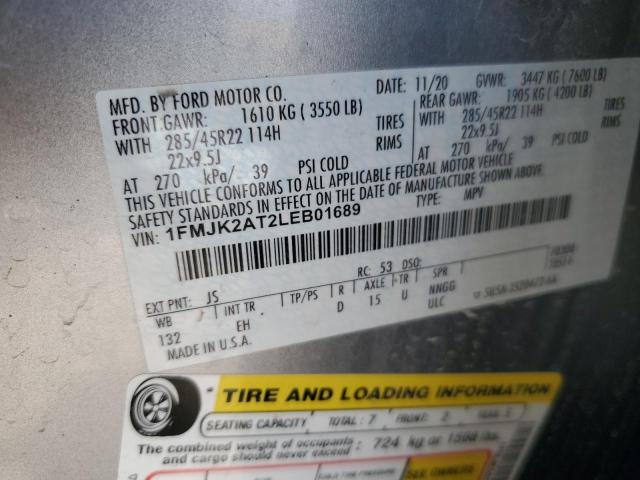 2020 FORD EXPEDITION - 1FMJK2AT2LEB01689