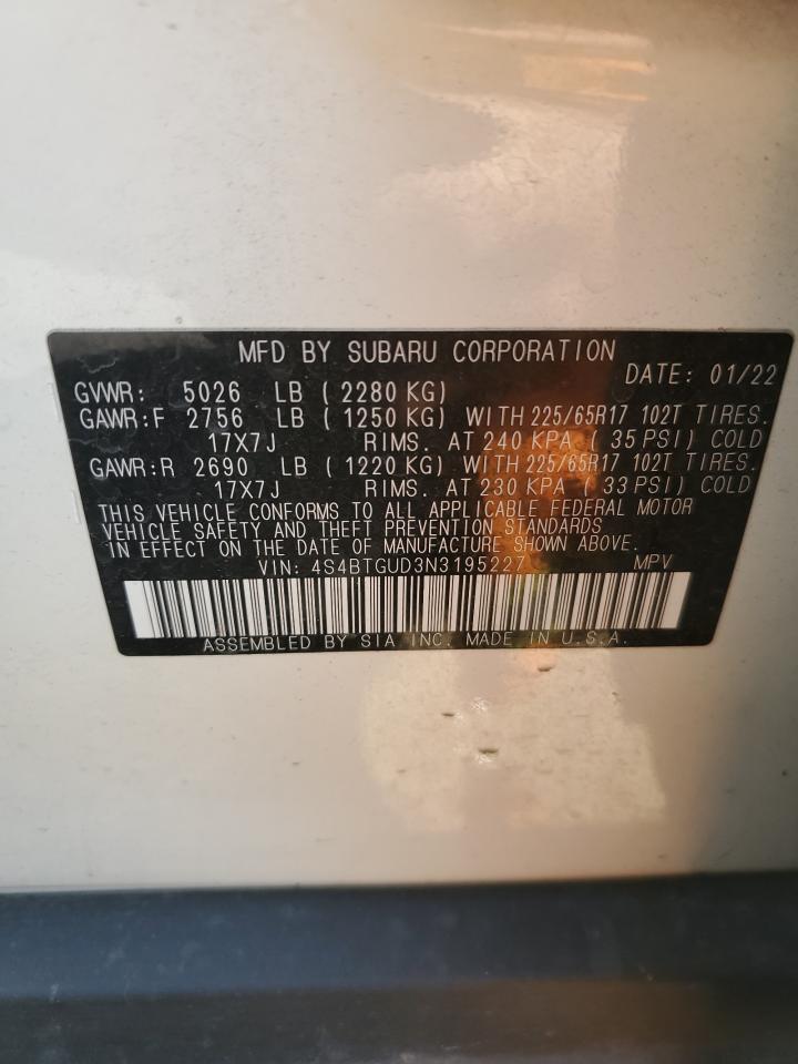 4S4BTGUD3N3195227 2022 Subaru Outback Wilderness