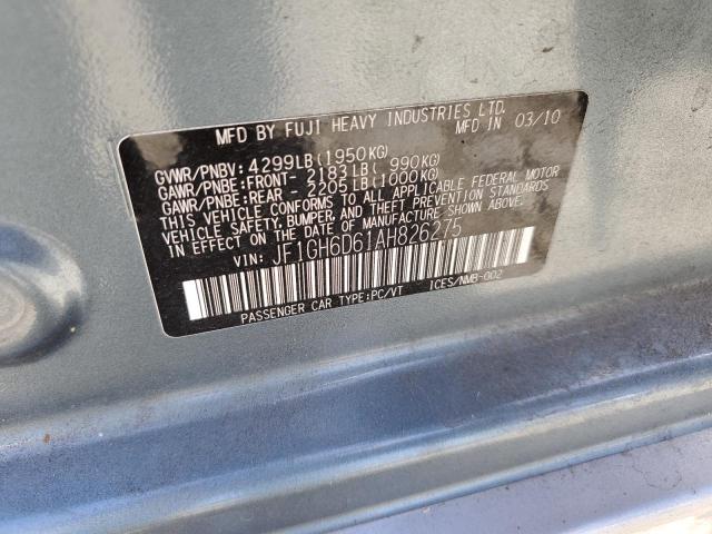 2010 Subaru Impreza Outback Sport VIN: JF1GH6D61AH826275 Lot: 60143934
