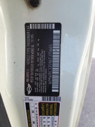 2006 Mini Cooper VIN: WMWRC33596TJ75665 Lot: 58508954