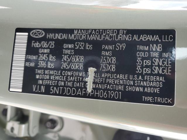 2023 Hyundai Santa Cruz Sel Premium VIN: 5NTJDDAF9PH061901 Lot: 59685194