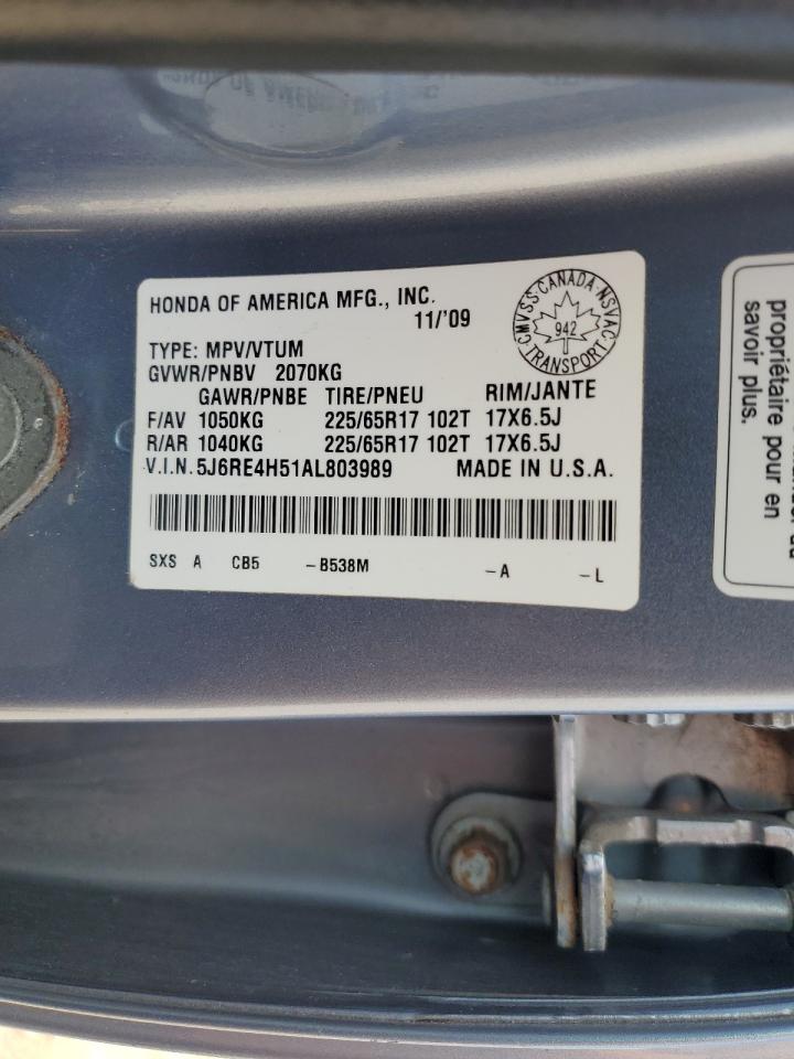 5J6RE4H51AL803989 2010 Honda Cr-V Ex