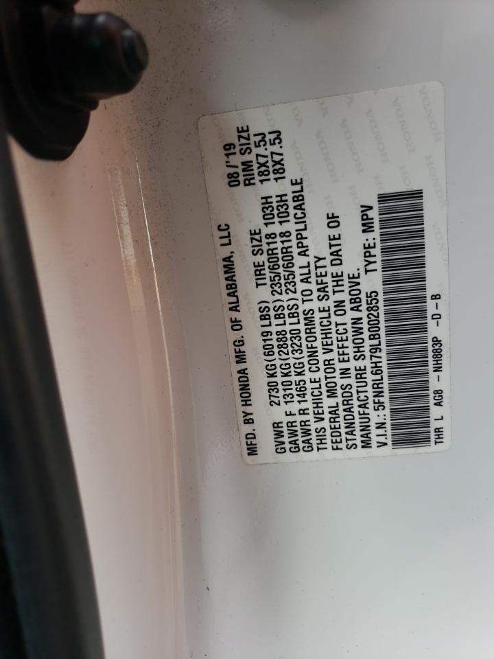 5FNRL6H79LB002855 2020 Honda Odyssey Exl