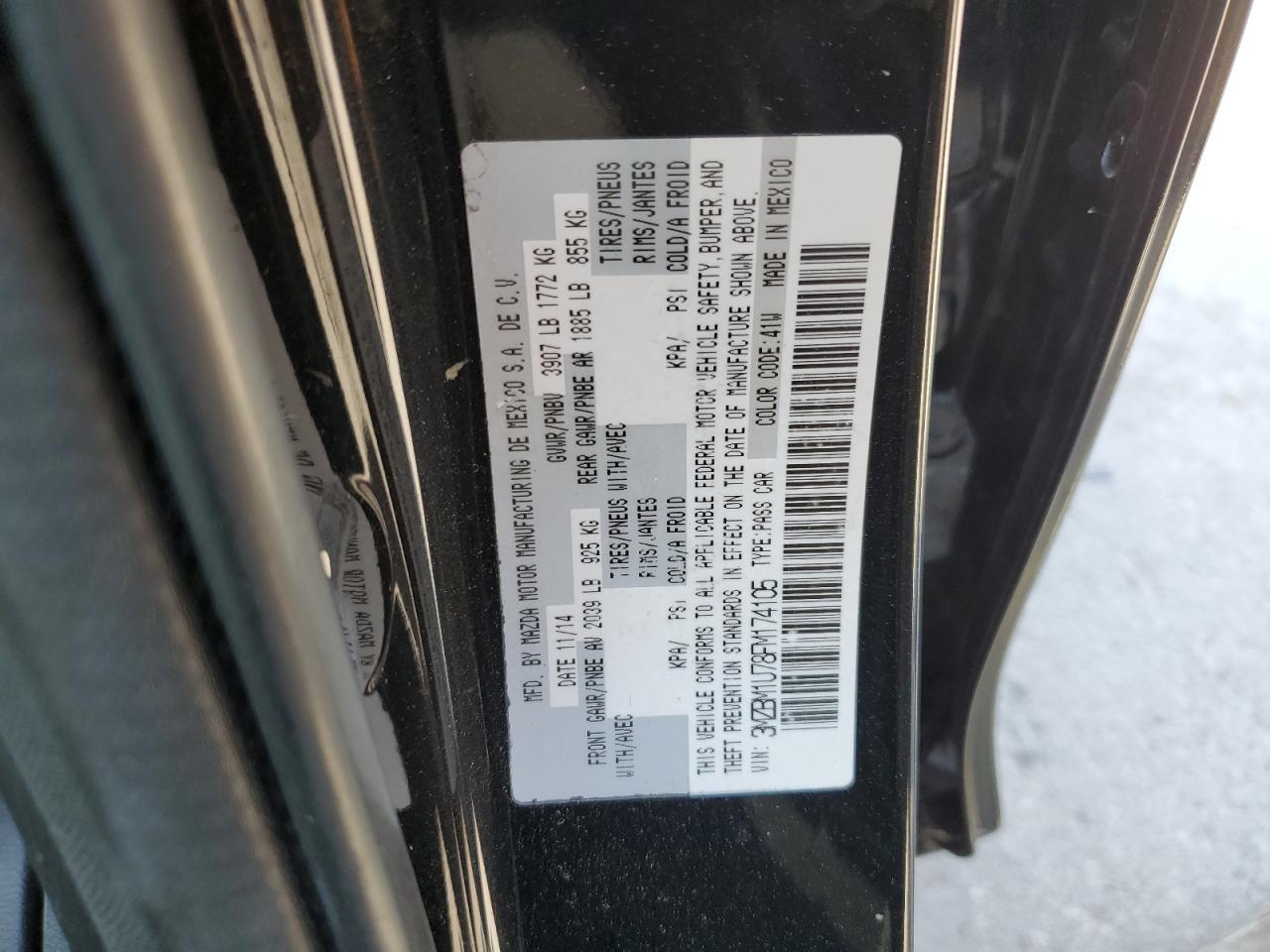 3MZBM1U78FM174105 2015 Mazda 3 Sport