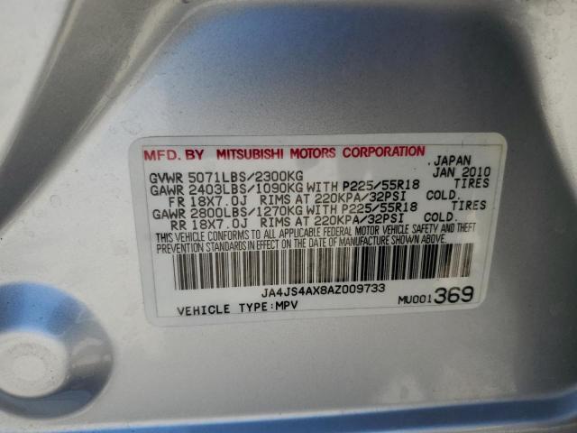 2010 Mitsubishi Outlander Xls VIN: JA4JS4AX8AZ009733 Lot: 59937774