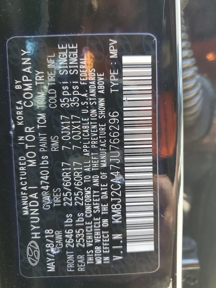 KM8J2CA47JU766296 2018 Hyundai Tucson Se