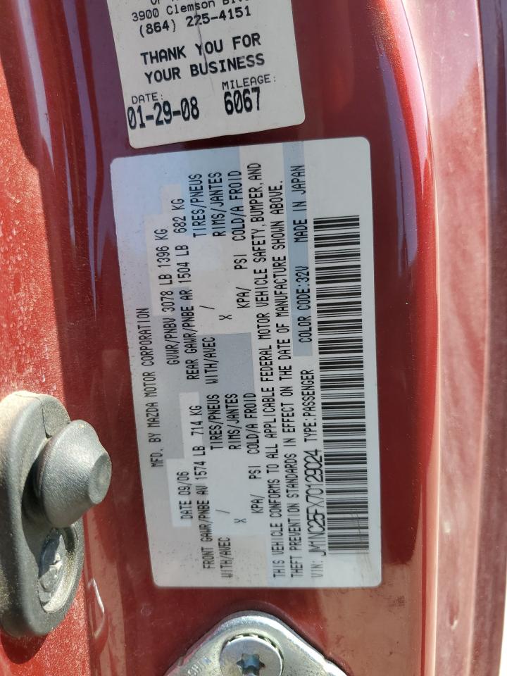 JM1NC25FX70129024 2007 Mazda Mx-5 Miata