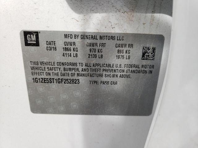 2016 Chevrolet Malibu Lt VIN: 1G1ZE5ST1GF252823 Lot: 58955194