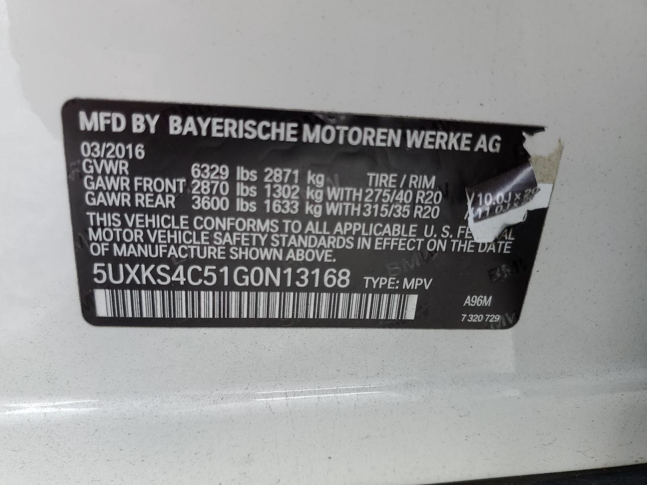 5UXKS4C51G0N13168 2016 BMW X5 xDrive35D