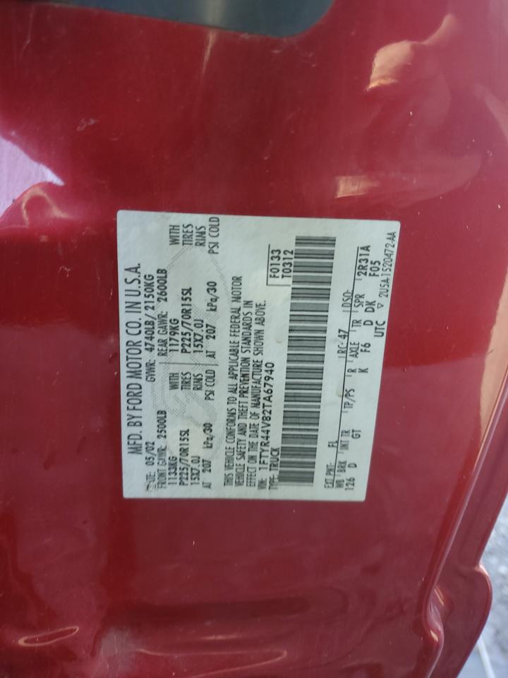 1FTYR44V82TA67940 2002 Ford Ranger Super Cab