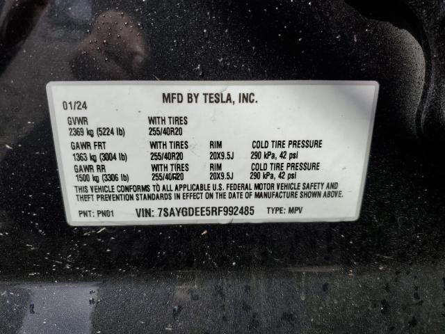 7SAYGDEE5RF992485 2024 Tesla Model Y