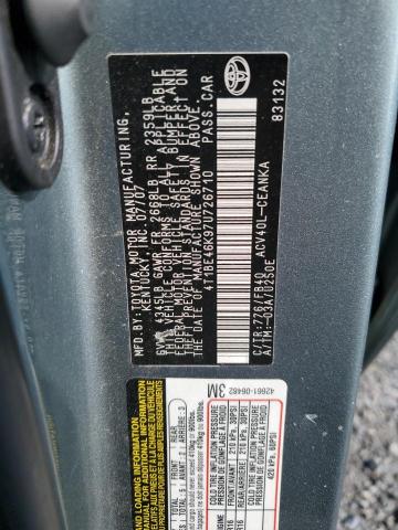 4T1BE46K97U726710 2007 Toyota Camry Ce