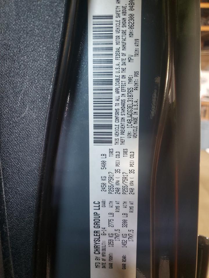 1C4BJWDG3EL318765 2014 Jeep Wrangler Unlimited Sport