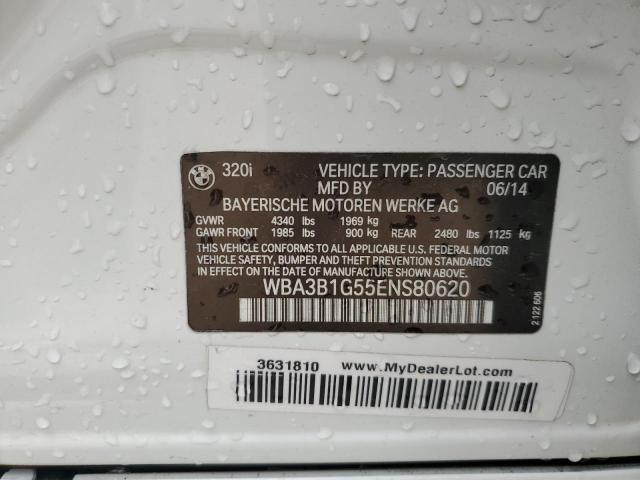 2014 BMW 320 I VIN: WBA3B1G55ENS80620 Lot: 58968254
