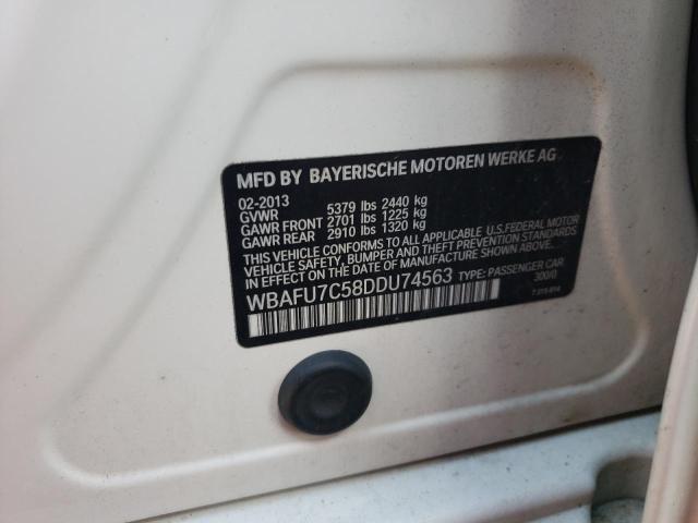 2013 BMW 535 Xi VIN: WBAFU7C58DDU74563 Lot: 59145984