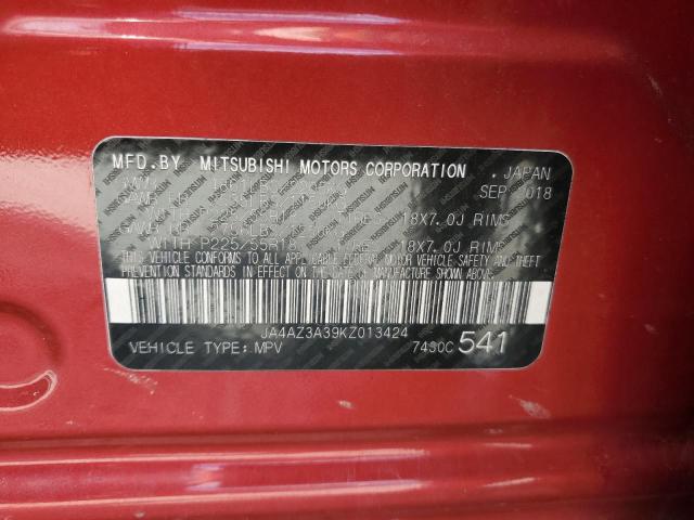 2019 Mitsubishi Outlander Se VIN: JA4AZ3A39KZ013424 Lot: 61232214