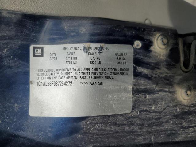 2008 Chevrolet Cobalt Lt VIN: 1G1AL58F087254272 Lot: 59680814