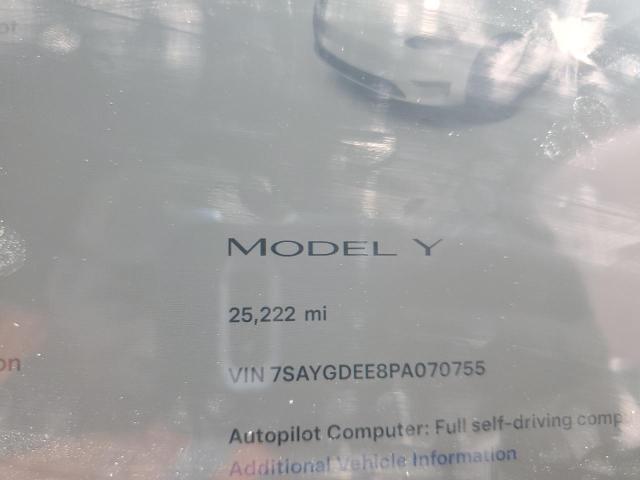 7SAYGDEE8PA070755 Tesla Model Y  9