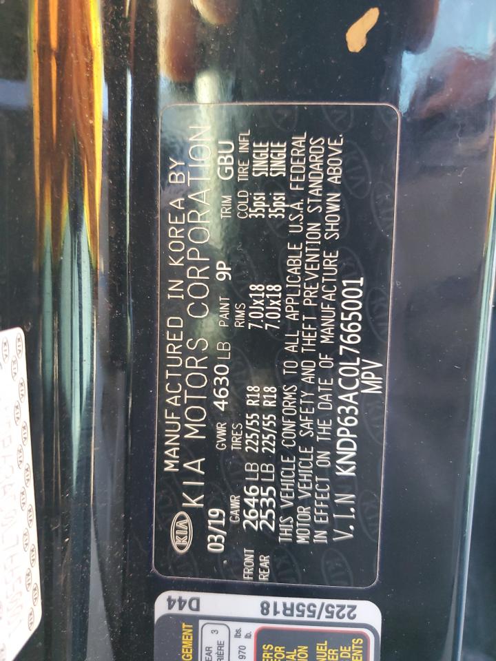 KNDP63AC0L7665001 2020 Kia Sportage S