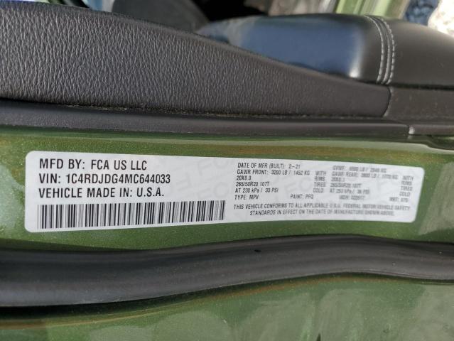 2021 Dodge Durango Gt VIN: 1C4RDJDG4MC644033 Lot: 58866344