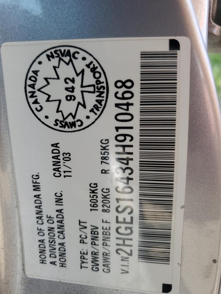 2HGES16434H910468 2004 Honda Civic Dx