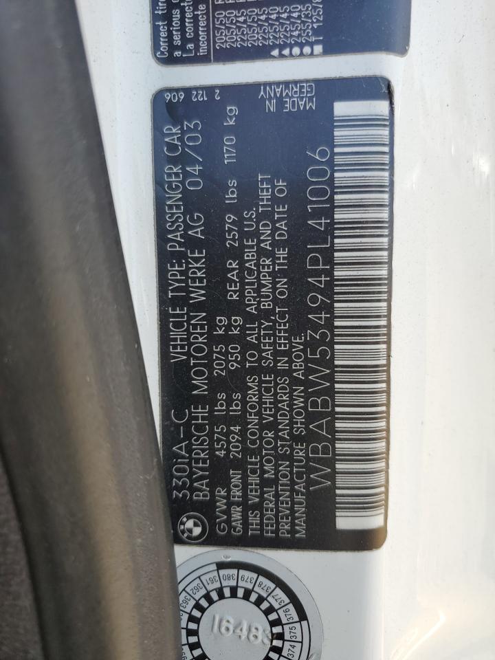 WBABW53494PL41006 2004 BMW 330 Ci