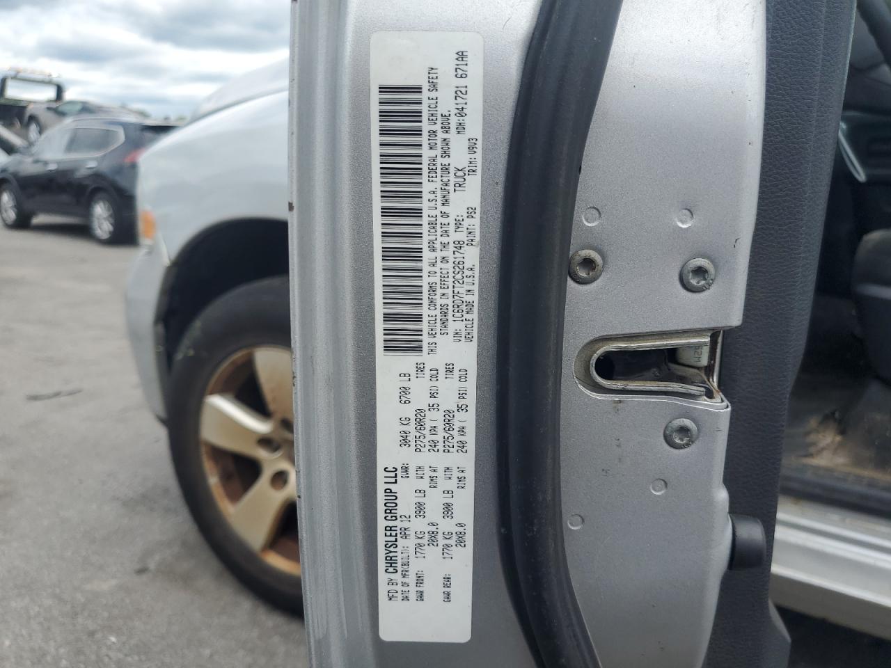 1C6RD7FT2CS261748 2012 Dodge Ram 1500 St