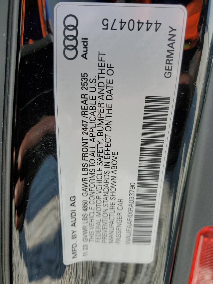 2024 Audi A4 Premium Plus 45 vin: WAUEAAF4XRA033790