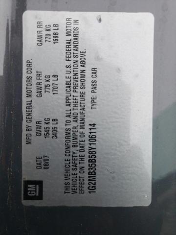 2008 Pontiac Solstice VIN: 1G2MB35B58Y106114 Lot: 59710614